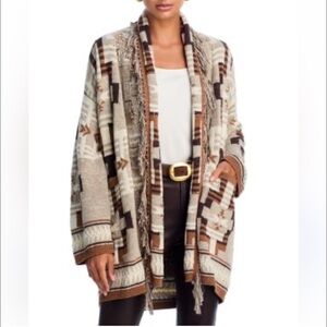 L'Agence Jair Jacquard Fringe Cardigan